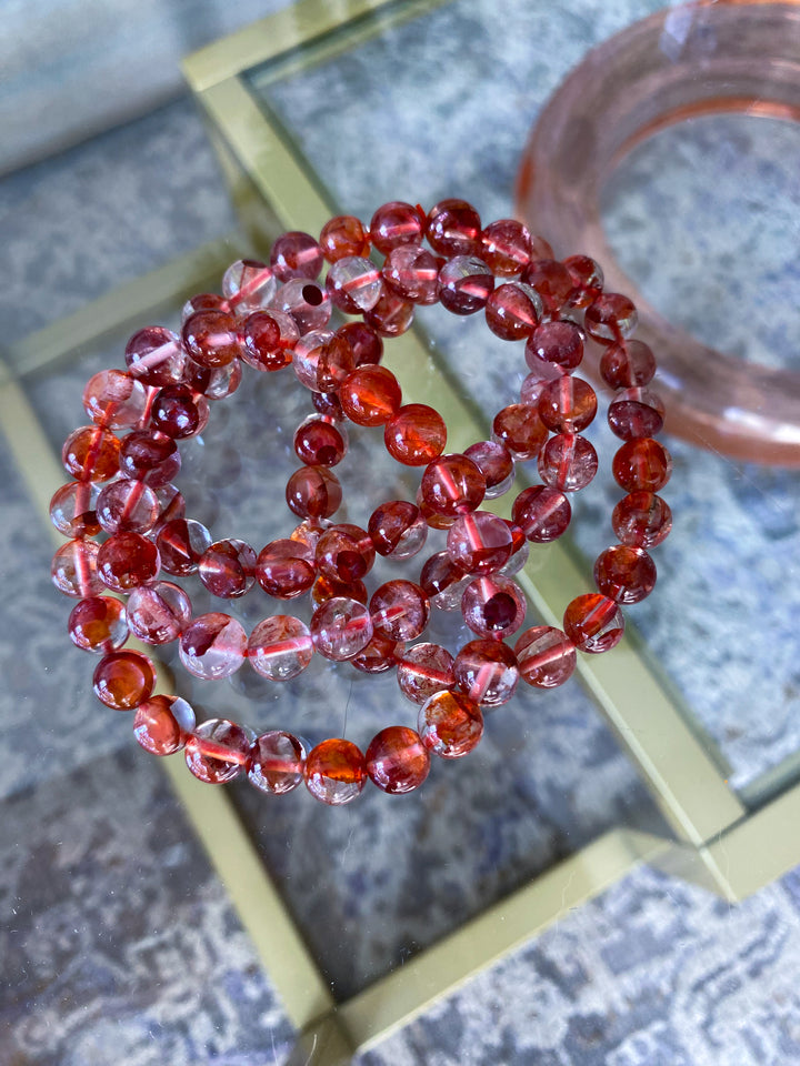 Fire Quartz 6mm Bracelet