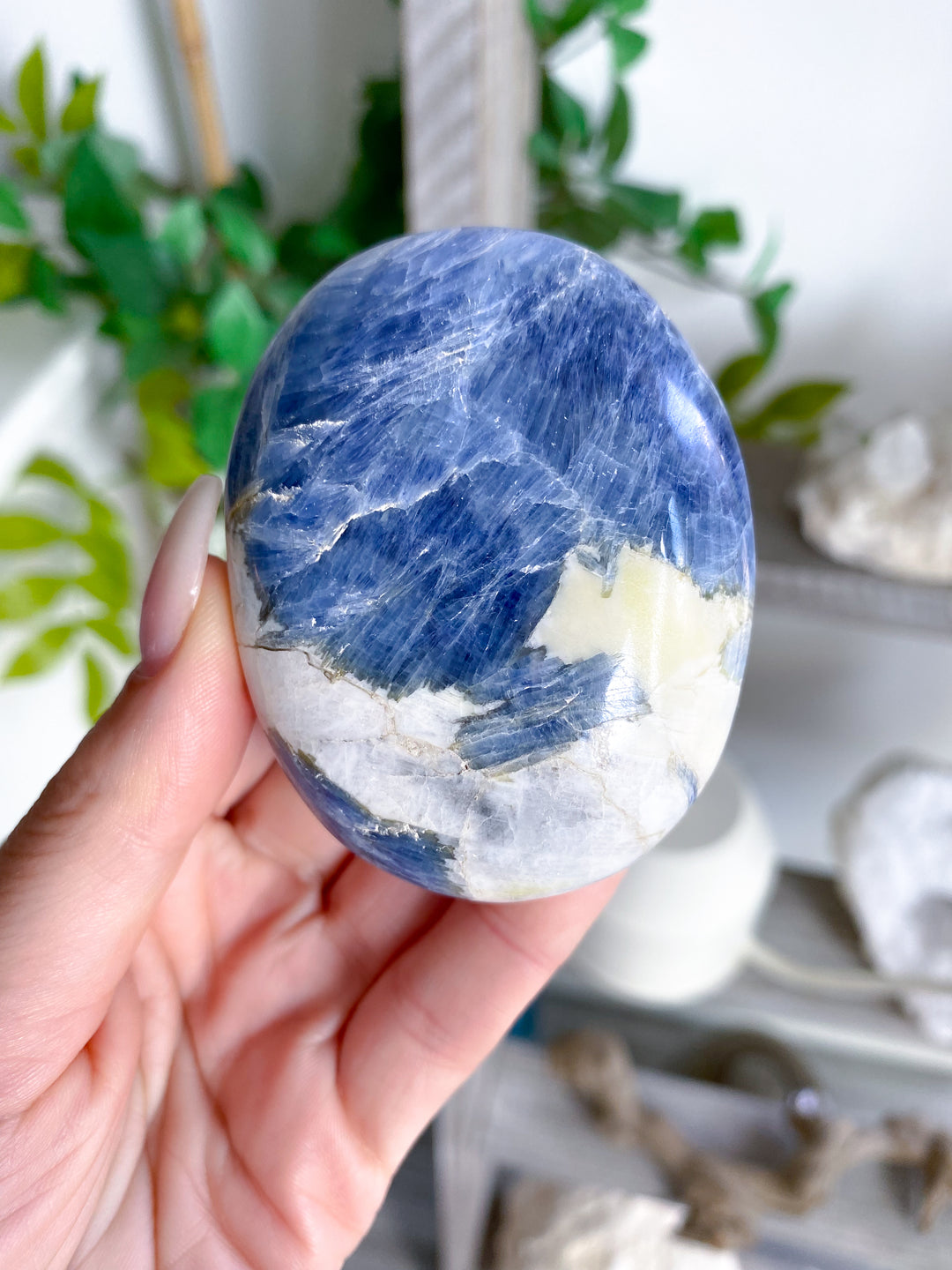 XL Blue Kyanite Palm Stone #2