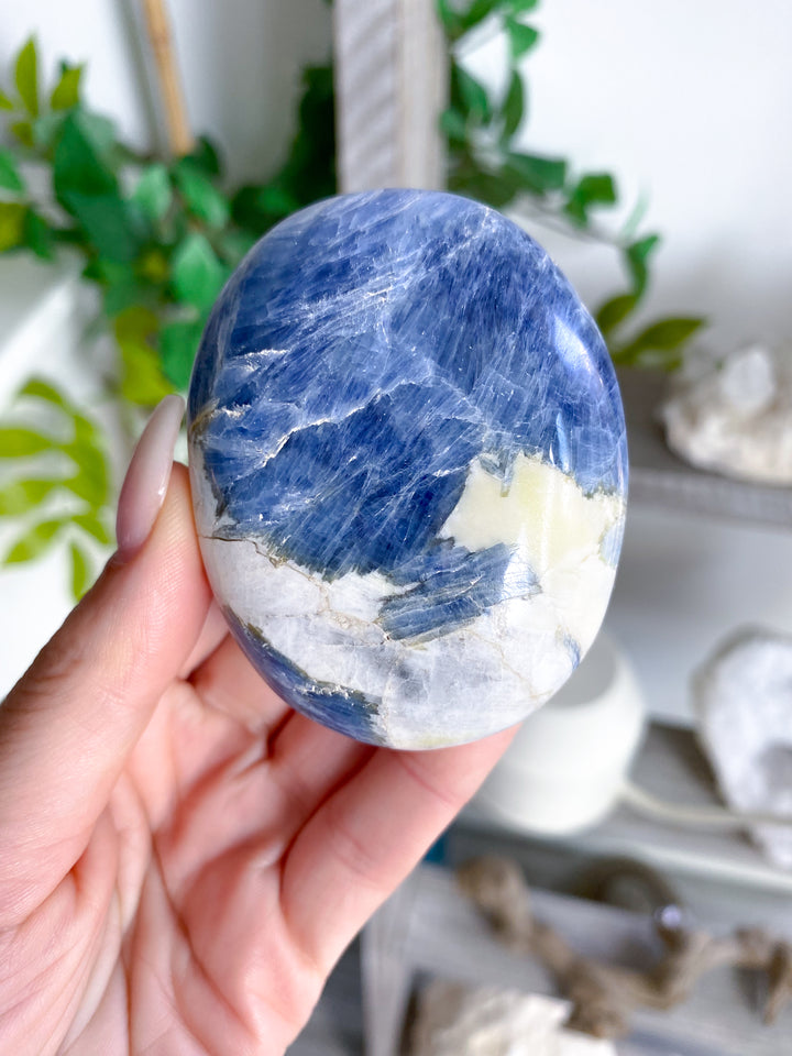 XL Blue Kyanite Palm Stone #2