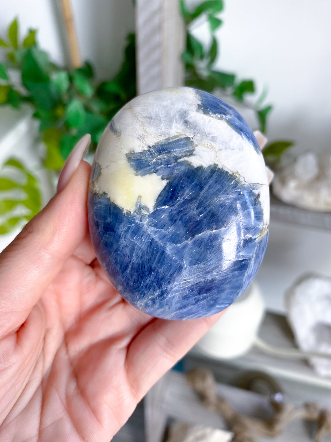 XL Blue Kyanite Palm Stone #2