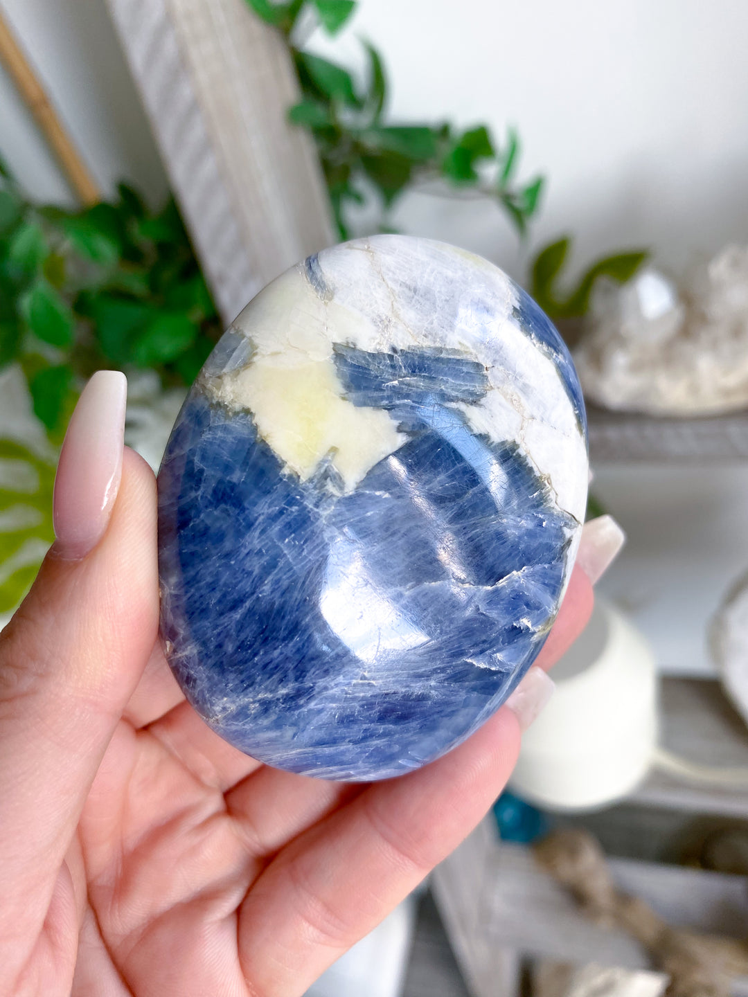 XL Blue Kyanite Palm Stone #2