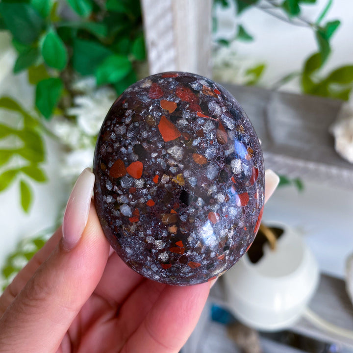 Conglomerate Jasper Palm Stone #3