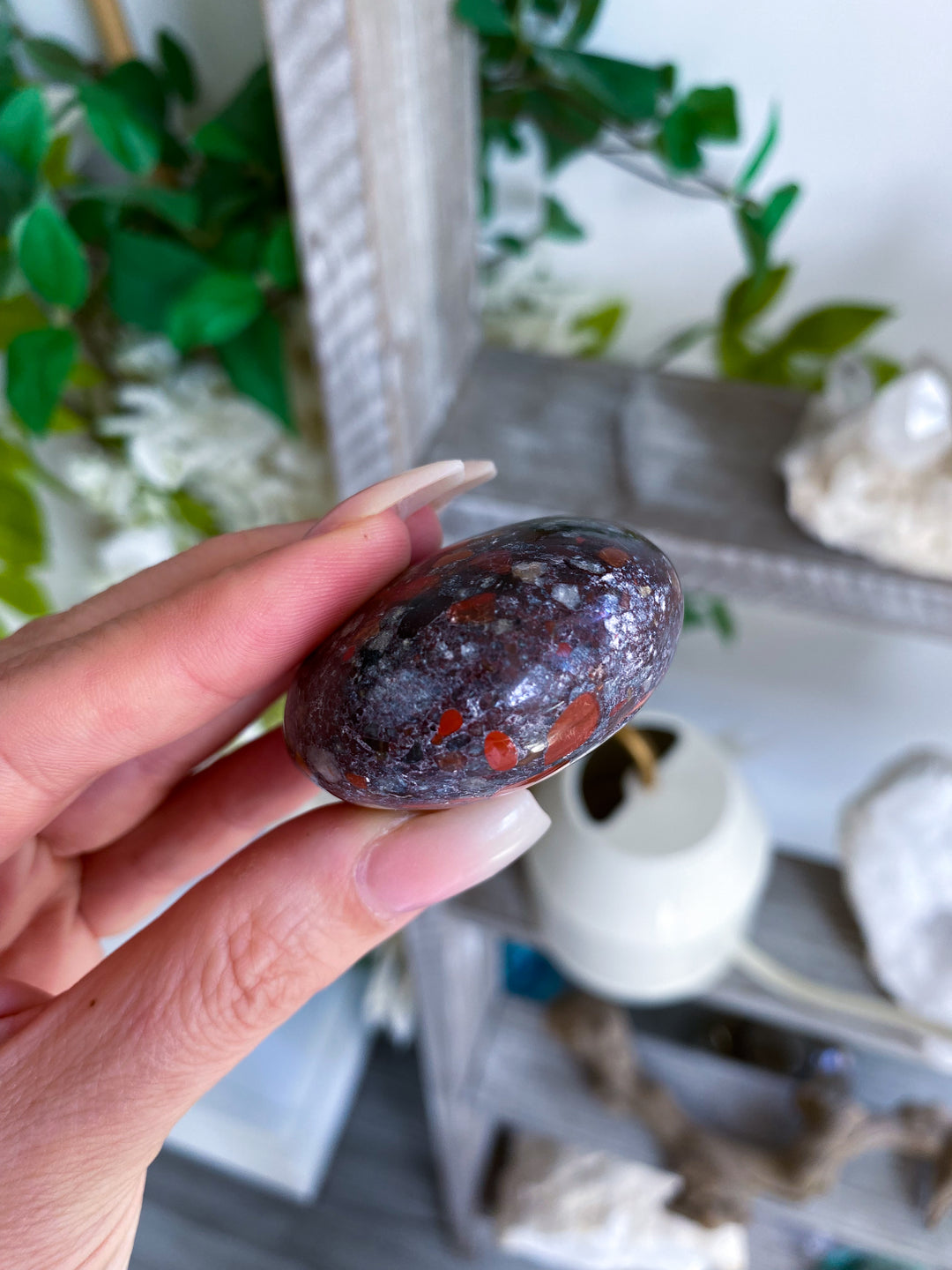 Conglomerate Jasper Palm Stone #3