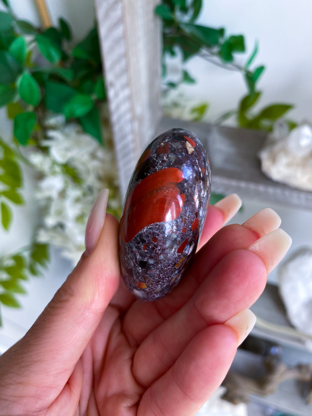 Conglomerate Jasper Palm Stone #3