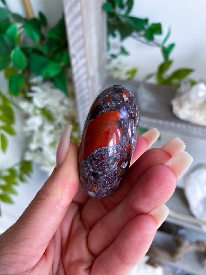 Conglomerate Jasper Palm Stone #3