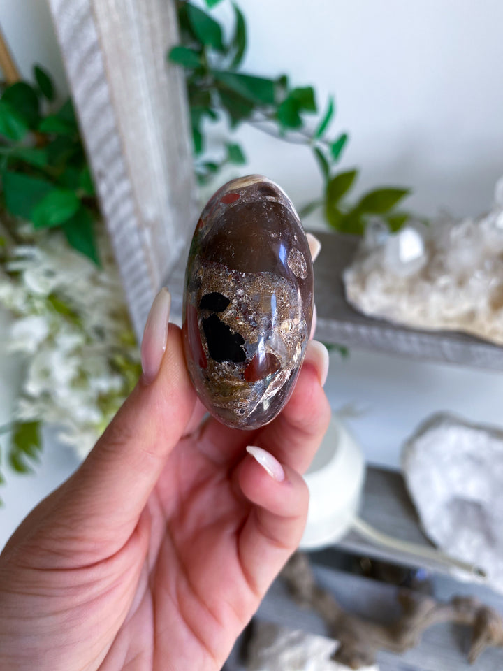 Conglomerate Jasper Palm Stone #2