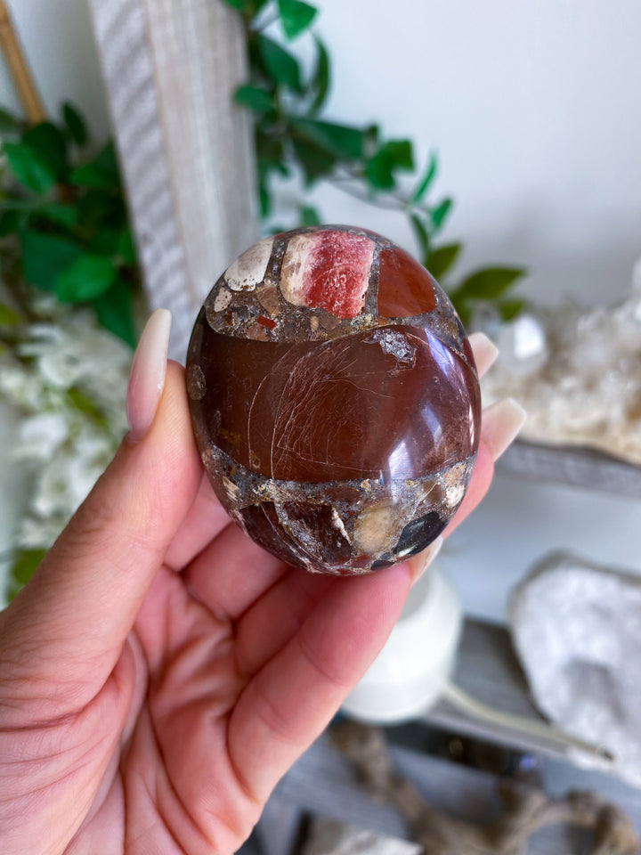 Conglomerate Jasper Palm Stone #2