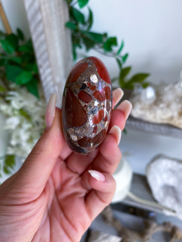 Conglomerate Jasper Palm Stone #2