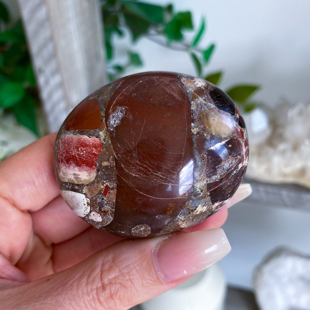 Conglomerate Jasper Palm Stone #2