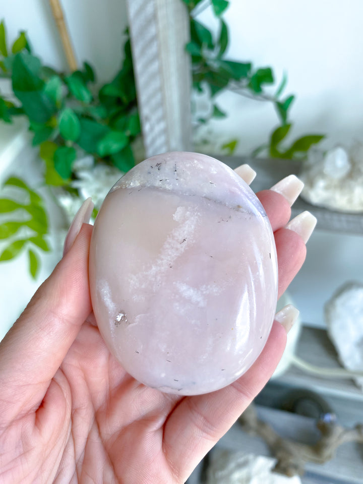 Large Pink Opal Palm Stone #2 - Get Exact Item