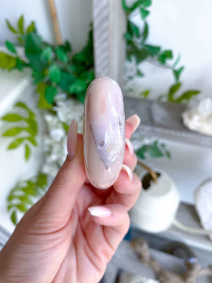 Large Pink Opal Palm Stone #2 - Get Exact Item