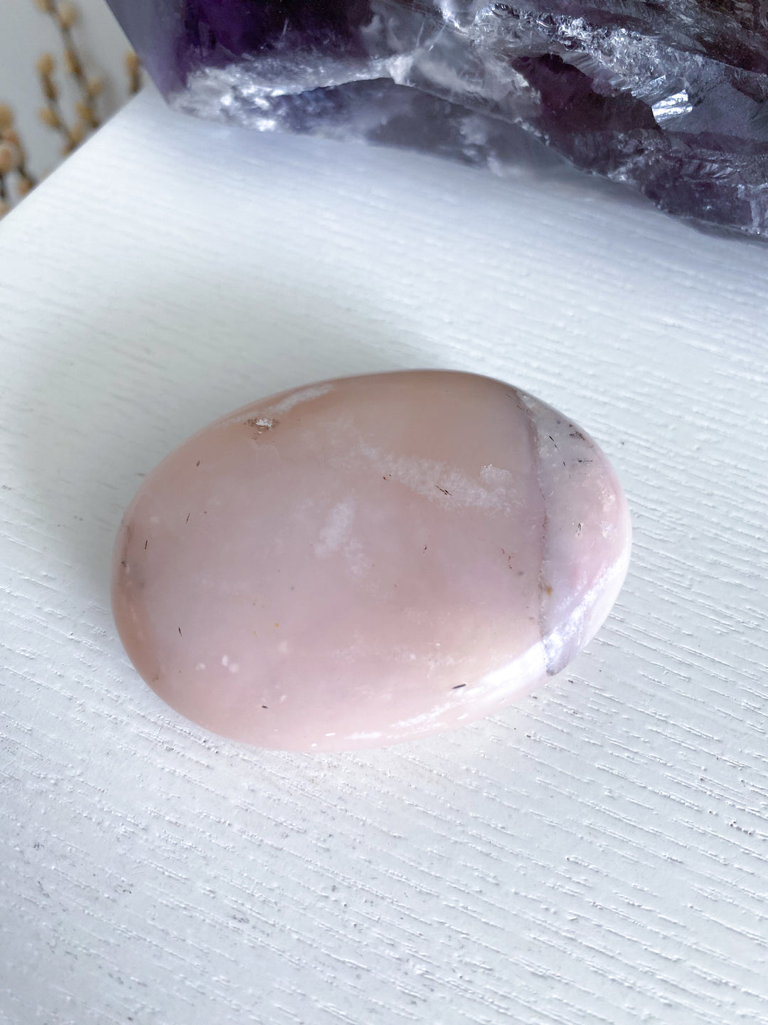 Large Pink Opal Palm Stone #2 - Get Exact Item