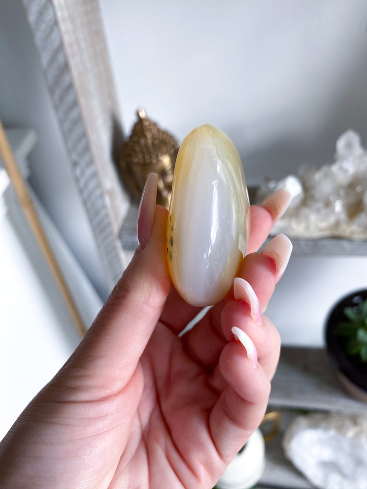 Grounding Agate Palm Stone