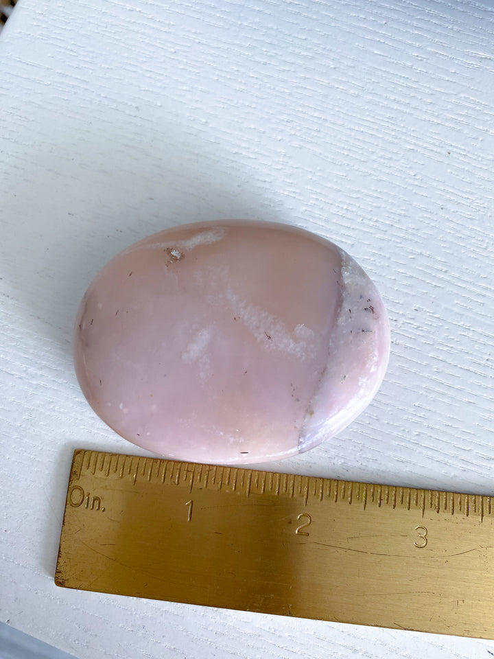 Large Pink Opal Palm Stone #2 - Get Exact Item