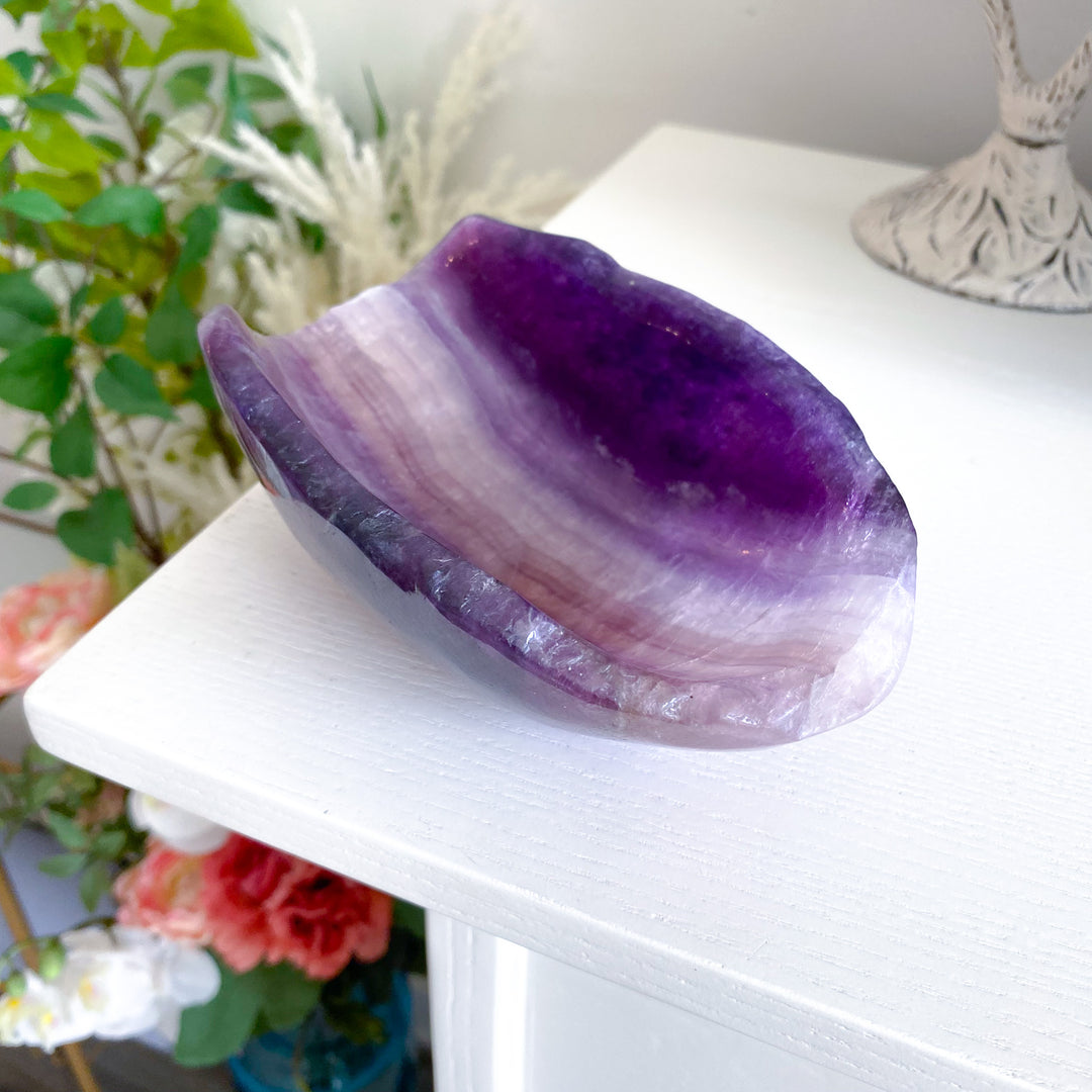 Large Purple Fluorite Bowl 1.11 lb