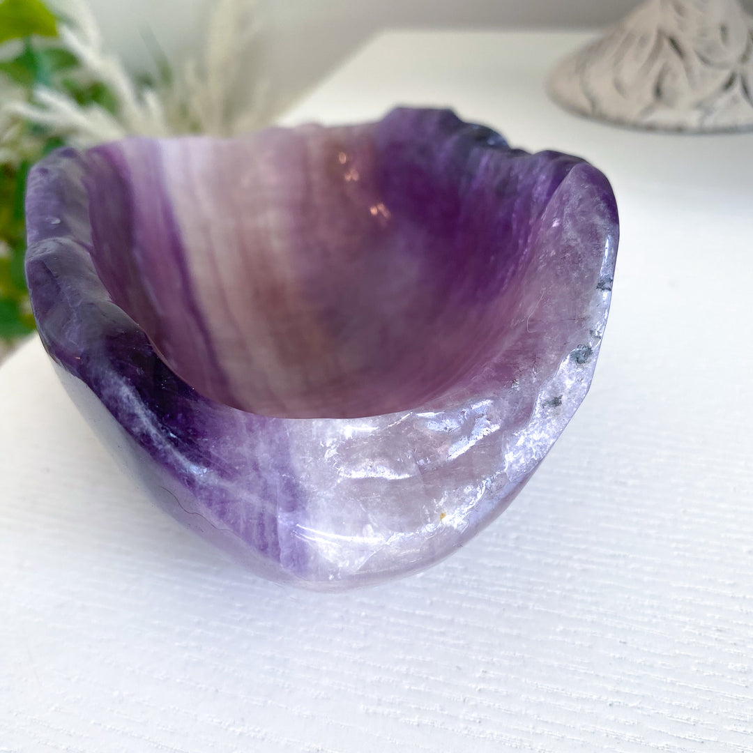 Large Purple Fluorite Bowl 1.11 lb
