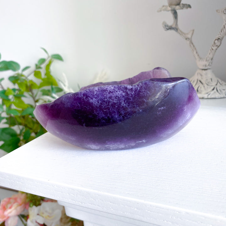Large Purple Fluorite Bowl 1.11 lb