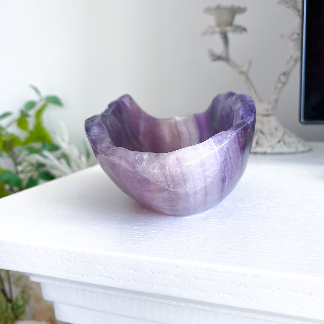 Large Purple Fluorite Bowl 1.11 lb