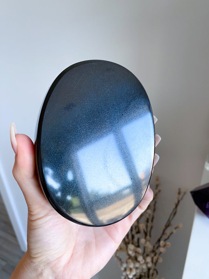 Shiny Black Jade Dish 4.5" x 3"