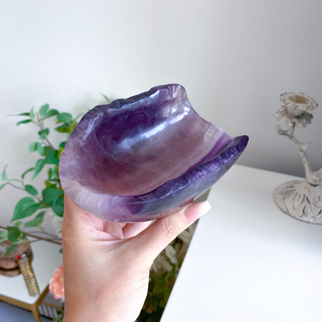 Large Purple Fluorite Bowl 1.11 lb