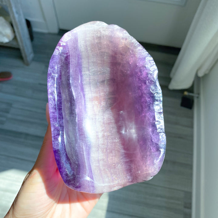 Large Purple Fluorite Bowl 1.11 lb