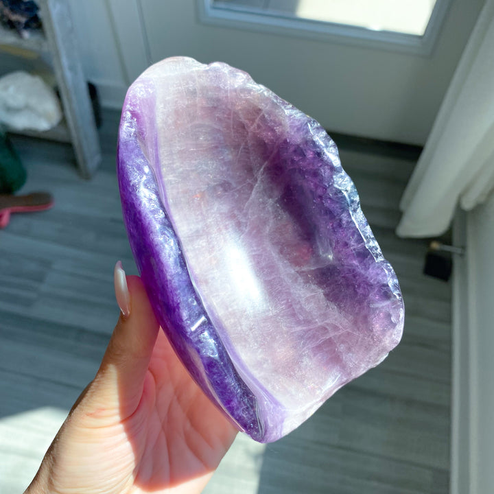 Large Purple Fluorite Bowl 1.11 lb