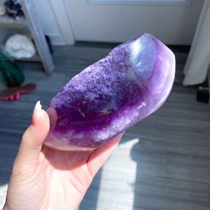 Large Purple Fluorite Bowl 1.11 lb
