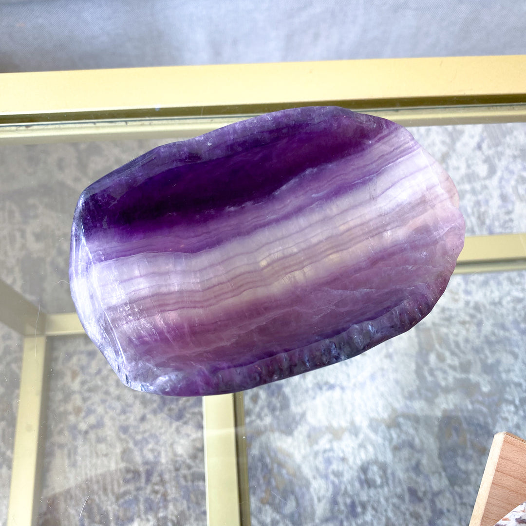 Large Purple Fluorite Bowl 1.11 lb