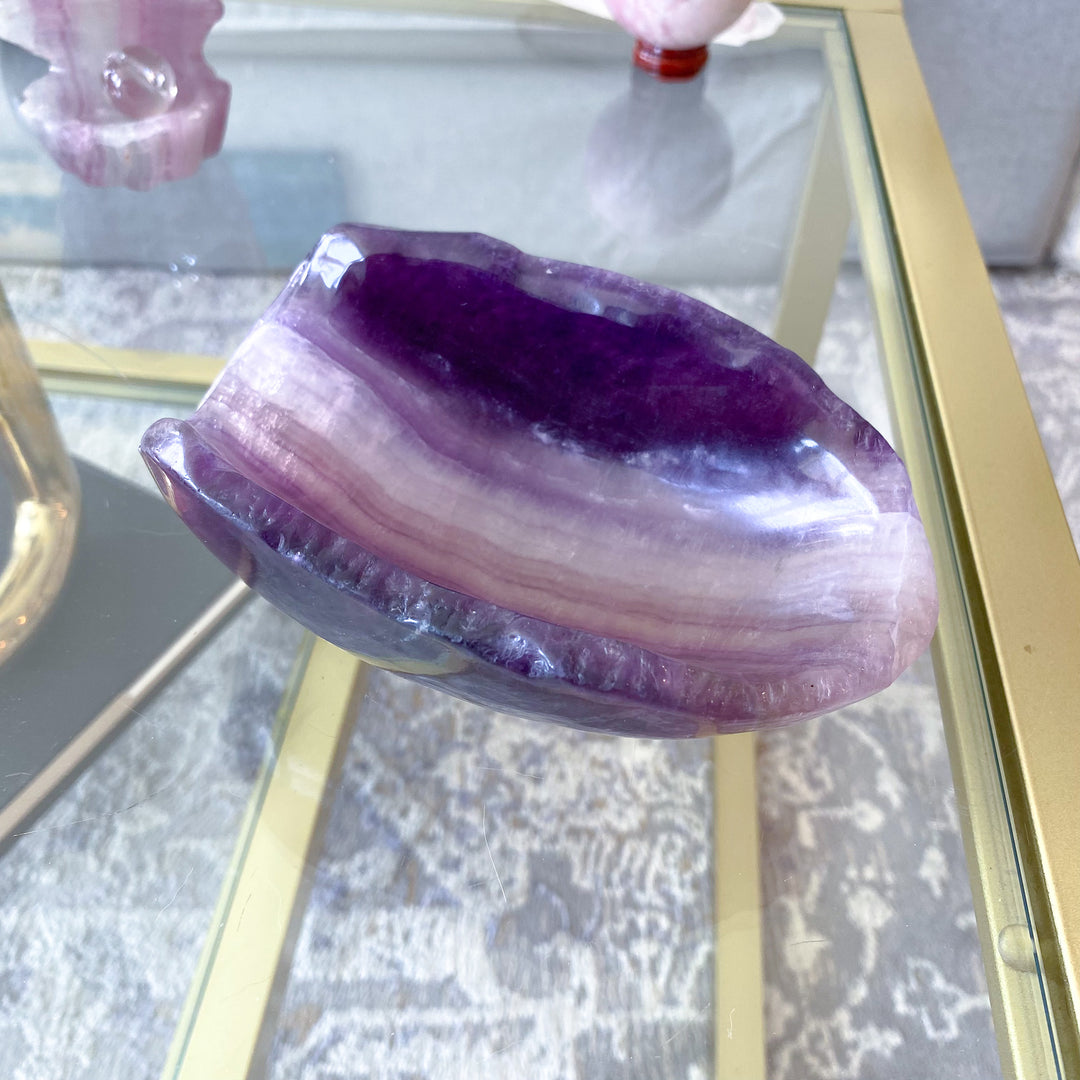 Large Purple Fluorite Bowl 1.11 lb