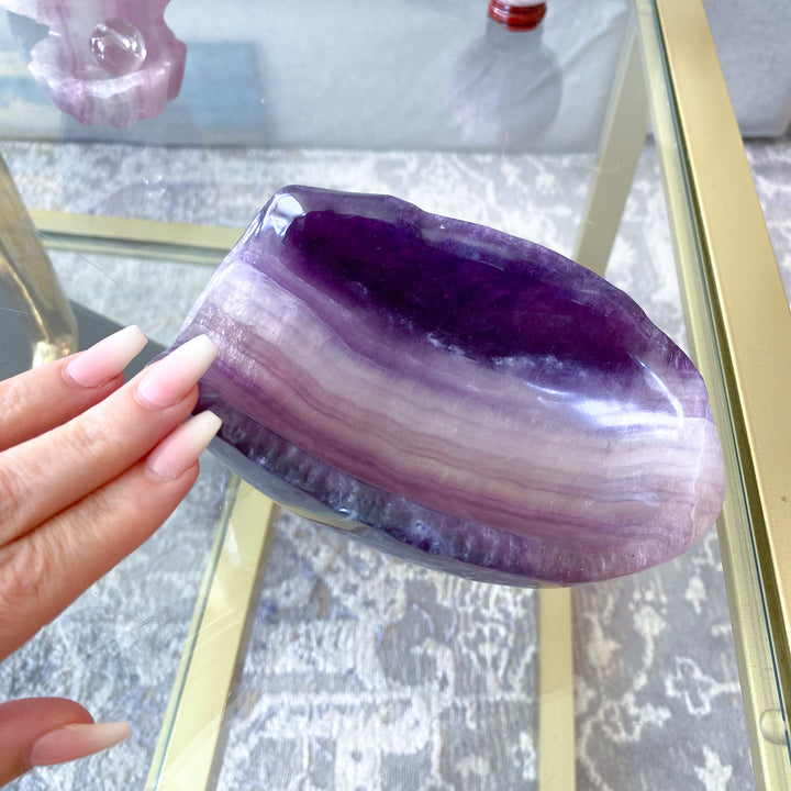 Large Purple Fluorite Bowl 1.11 lb
