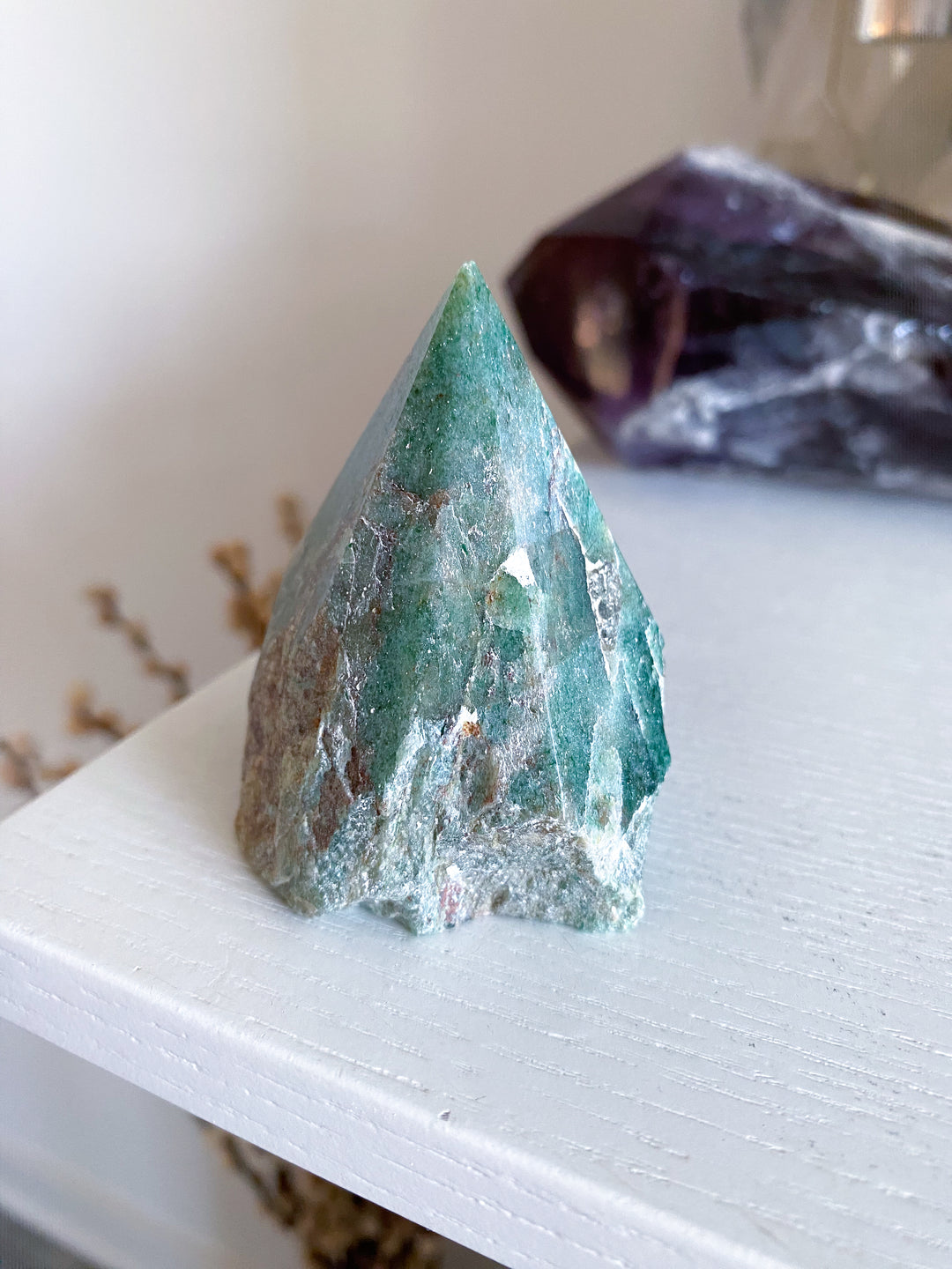 Dark Green Aventurine Top Polish Point #2