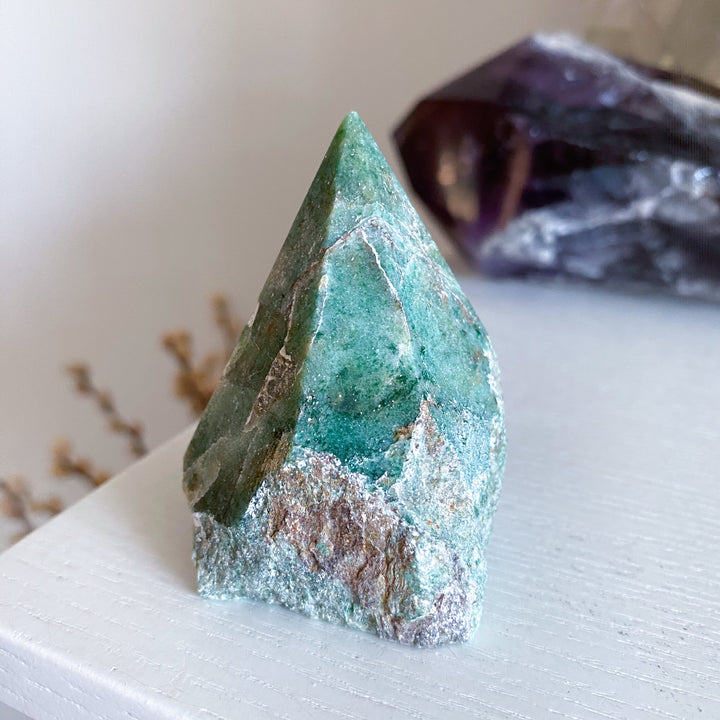 Dark Green Aventurine Top Polish Point #2
