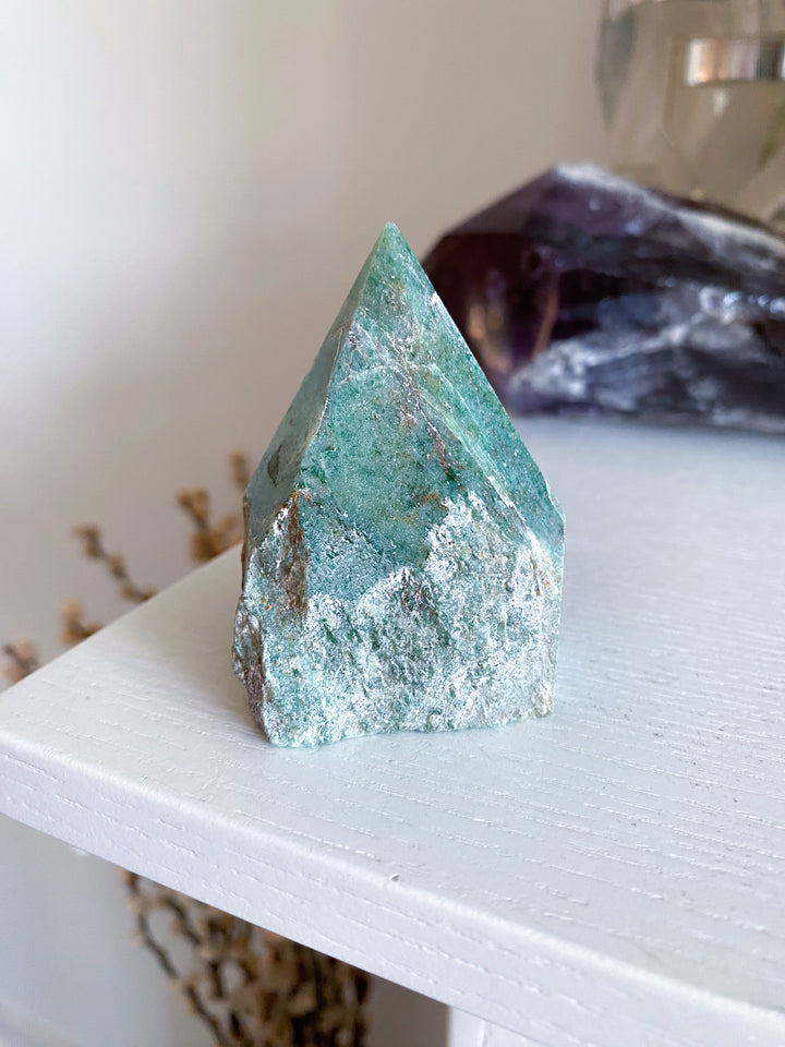 Dark Green Aventurine Top Polish Point #2