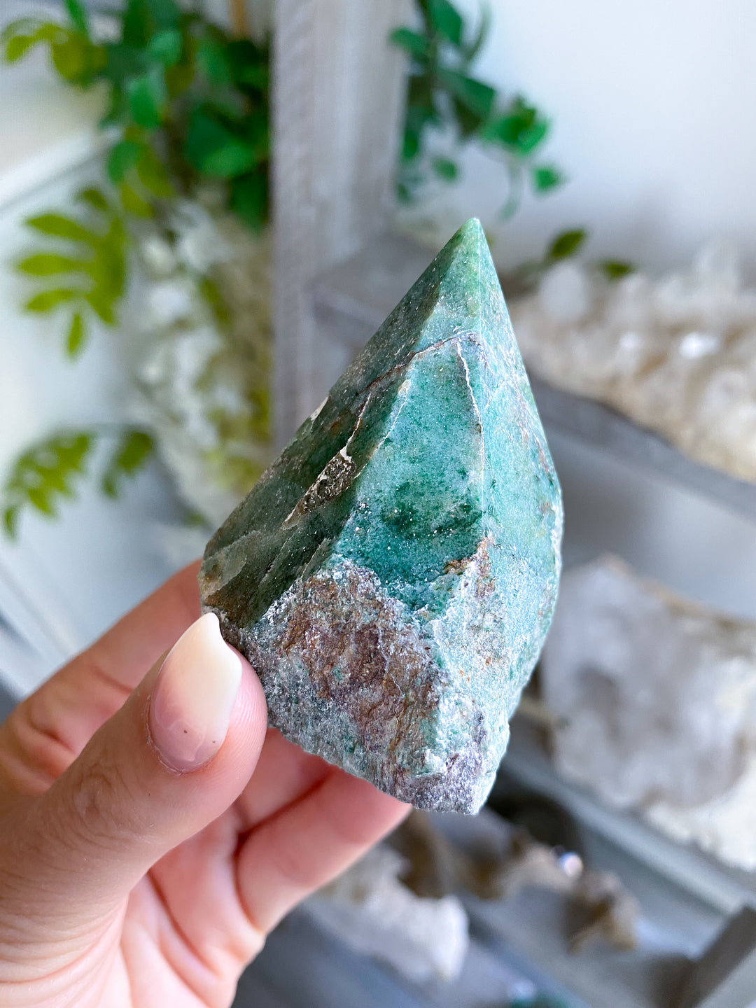 Dark Green Aventurine Top Polish Point #2