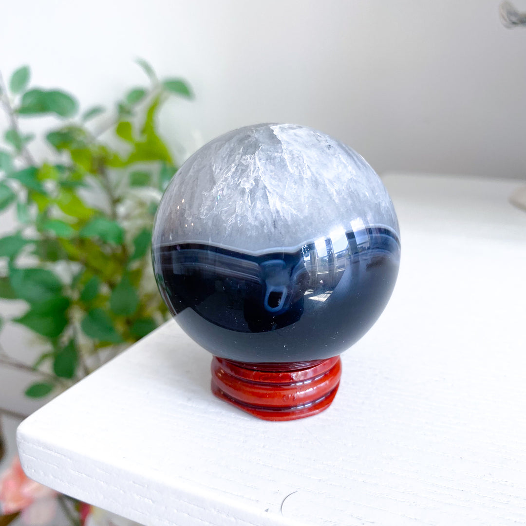 Black Agate Sphere 