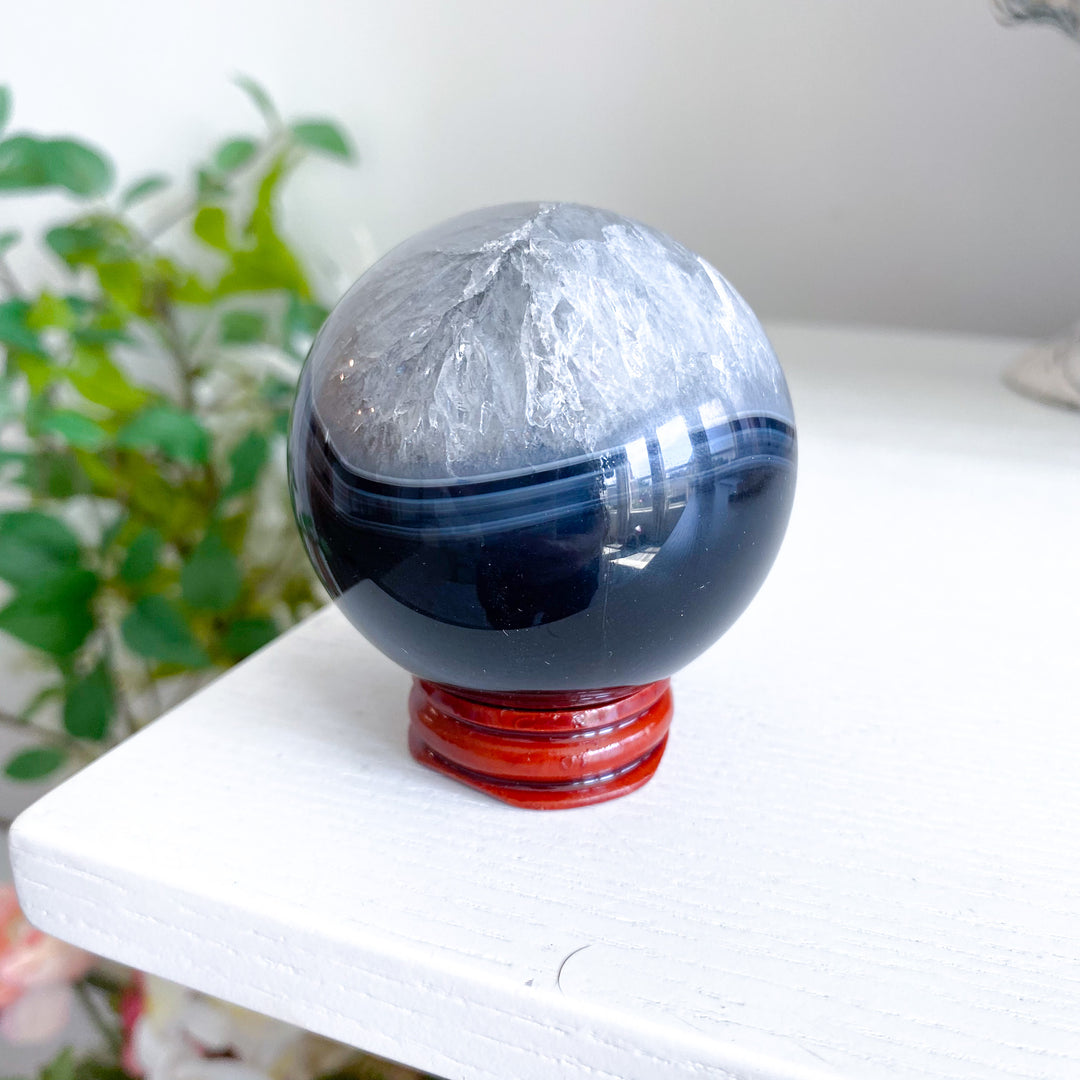 Black Agate Sphere 