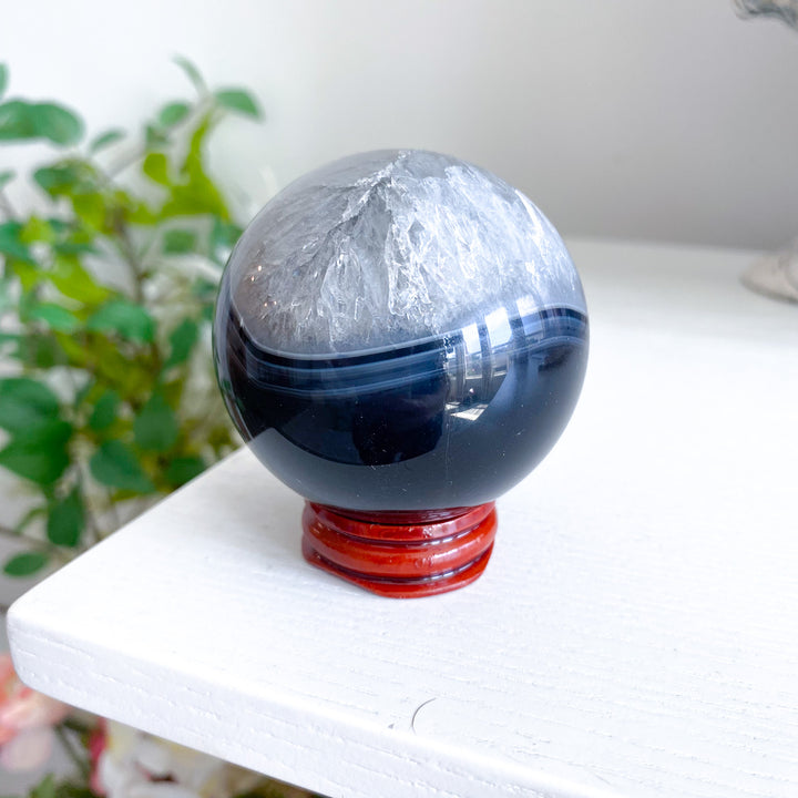 Black Agate Sphere 