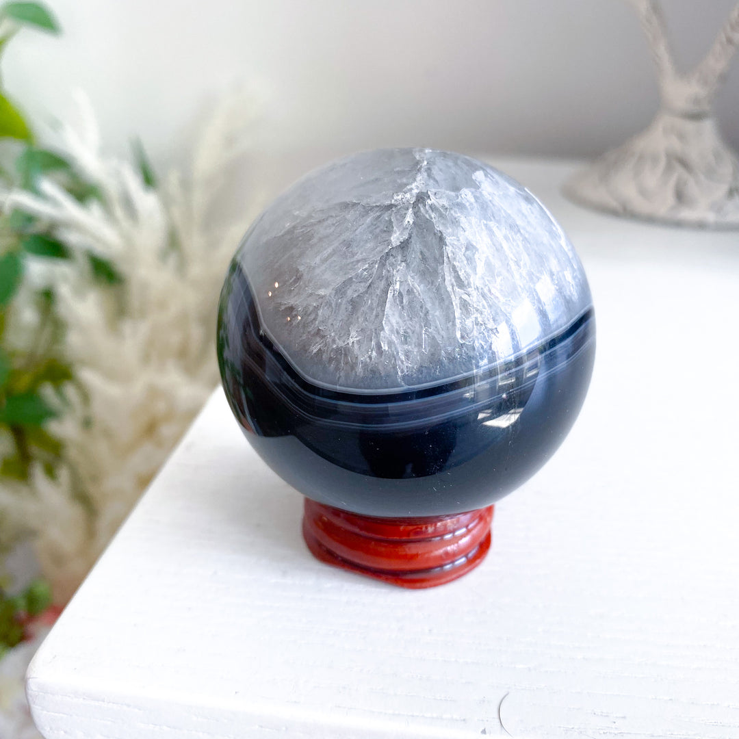 Black Agate Sphere 