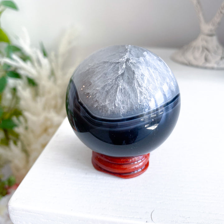 Black Agate Sphere 