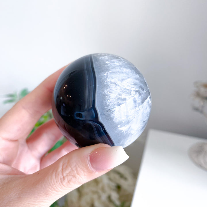 Black Agate Sphere 