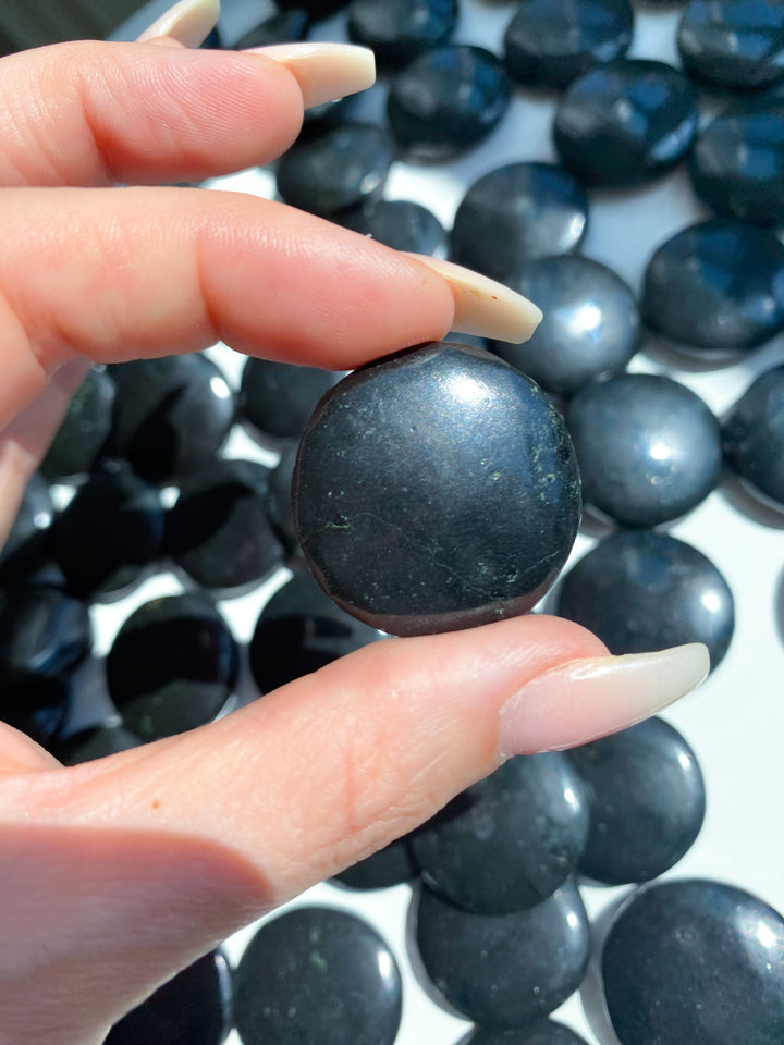 Black Tourmaline Coin
