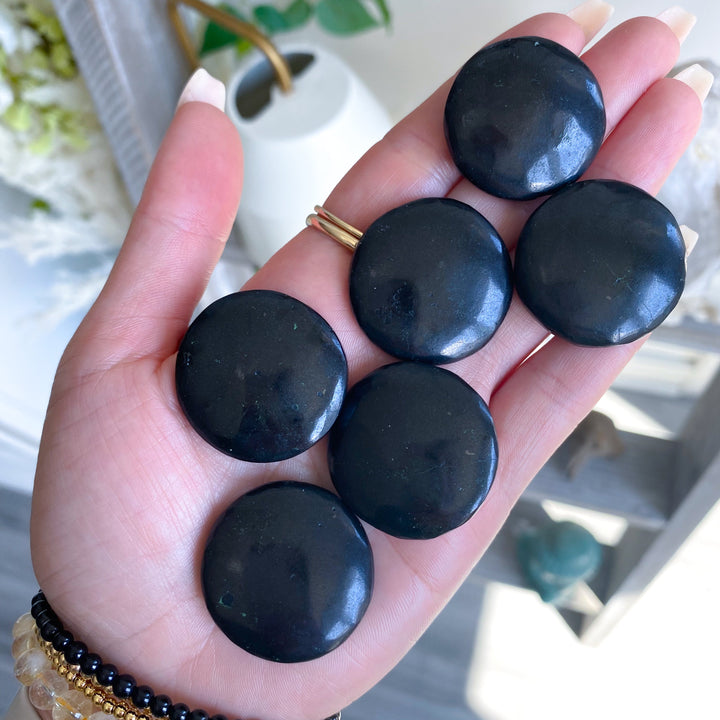 Black Tourmaline Coin