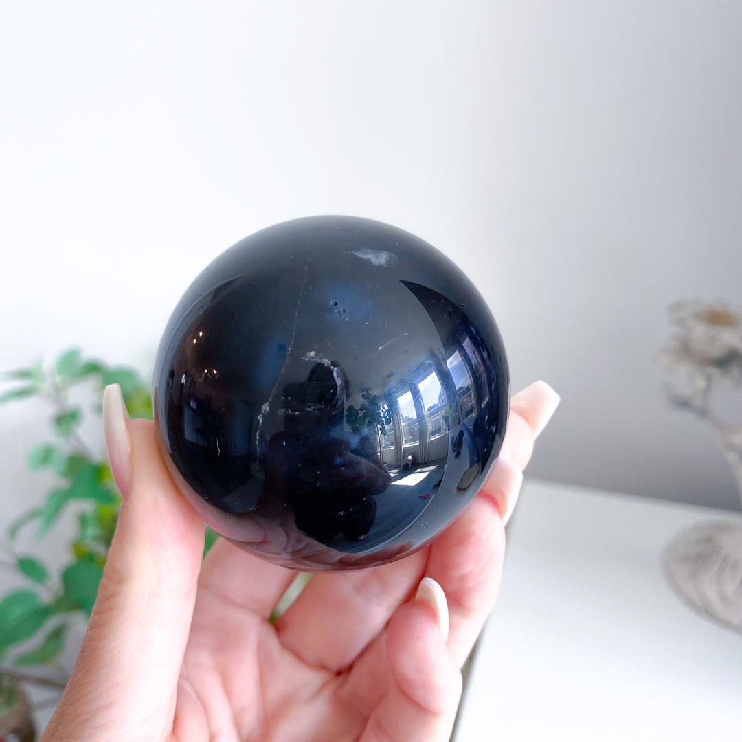 Black Agate Sphere 