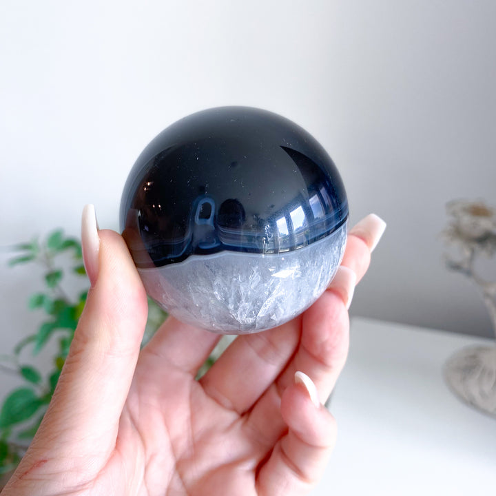 Black Agate Sphere 