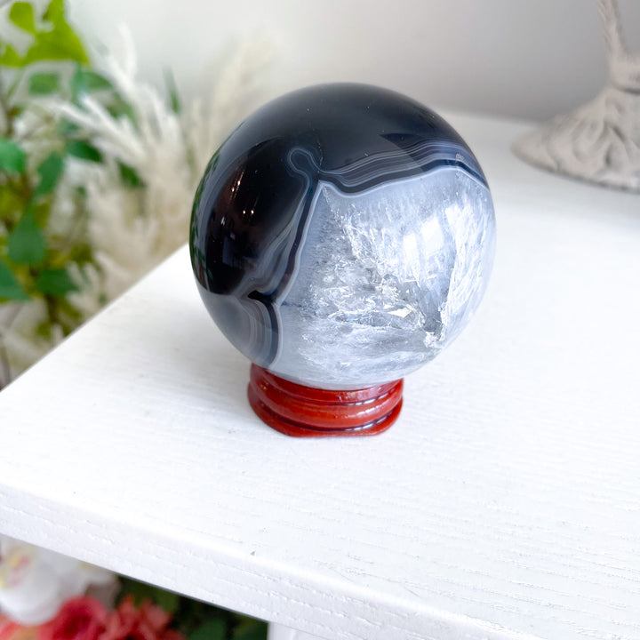 Black Agate Sphere 