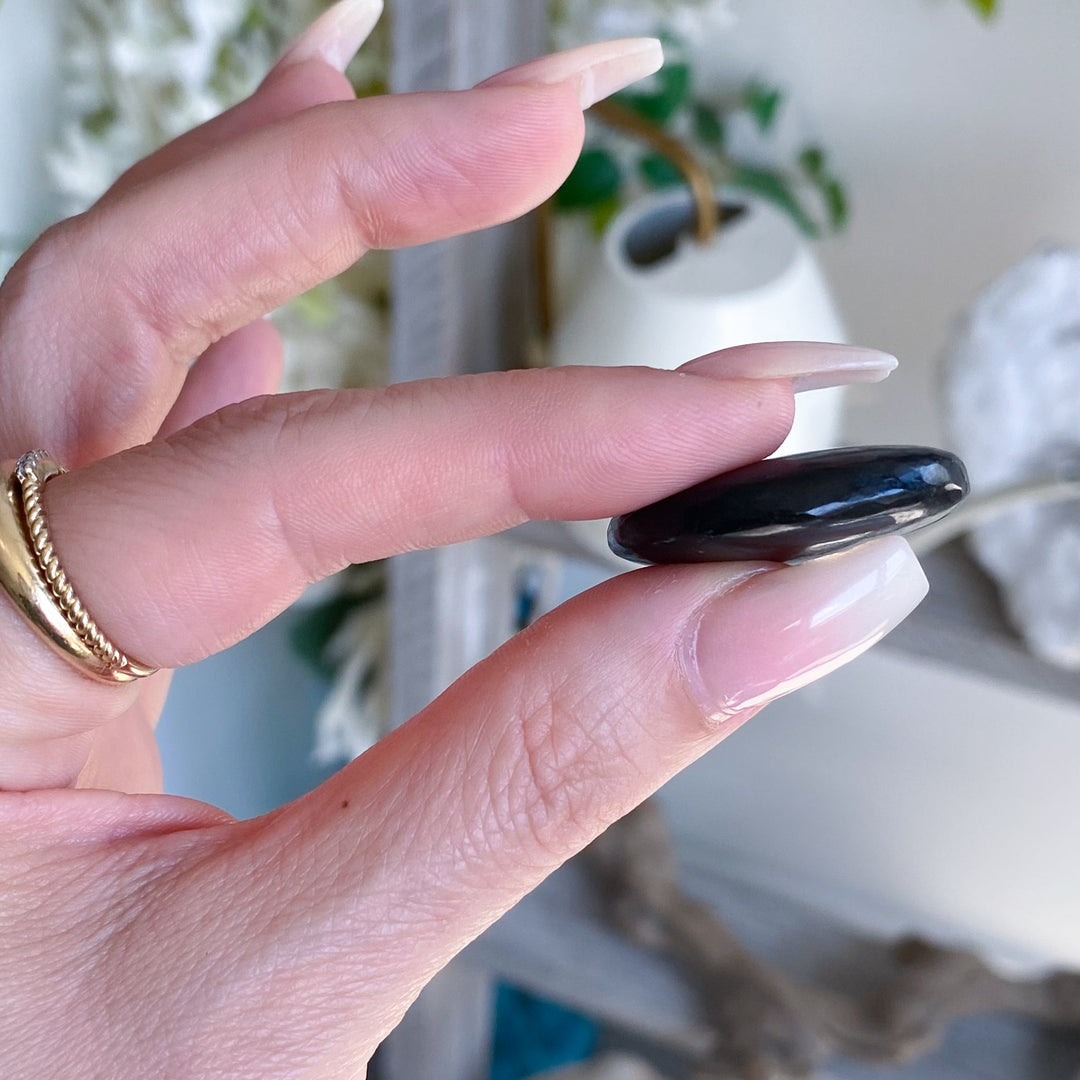 Black Tourmaline Coin