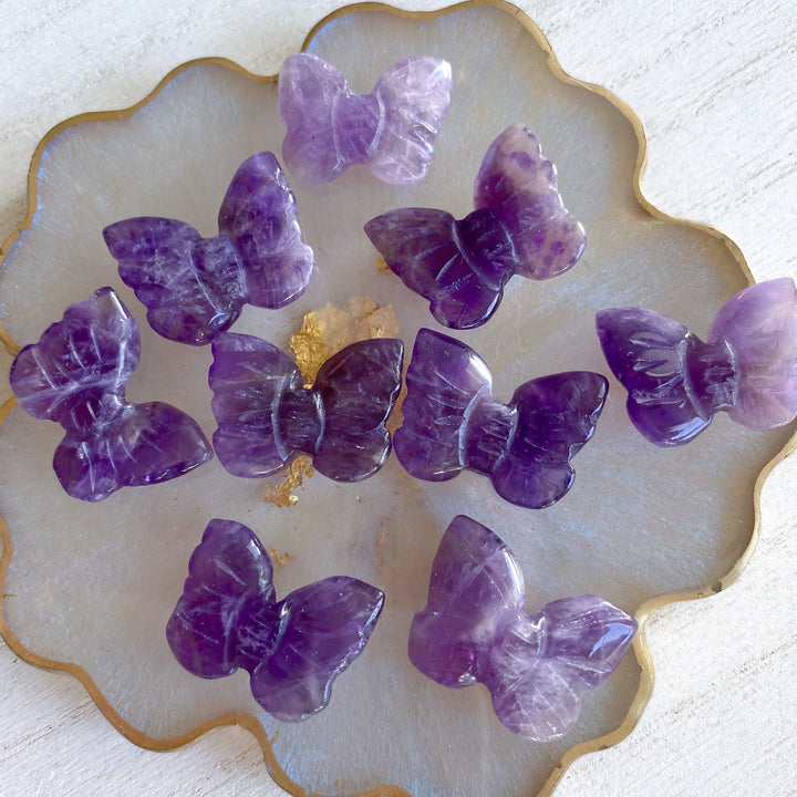 Amethyst Mini Butterfly Carving