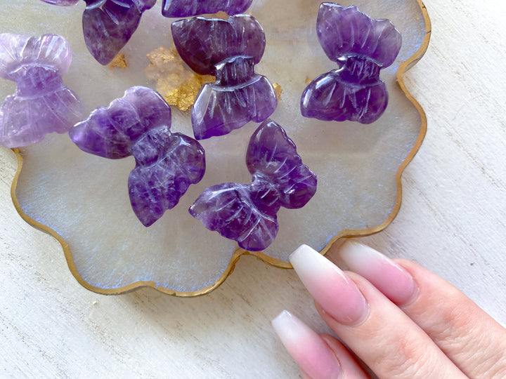 Amethyst Mini Butterfly Carving