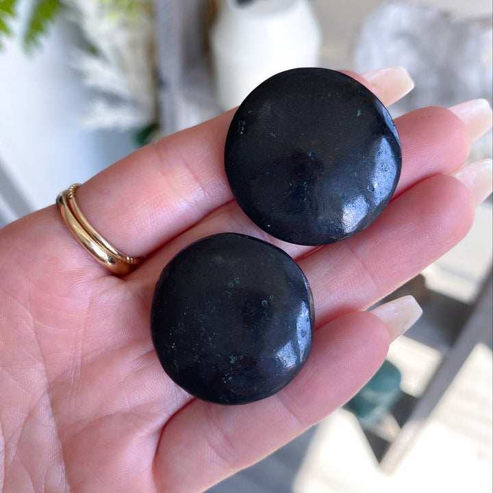 Black Tourmaline Coin