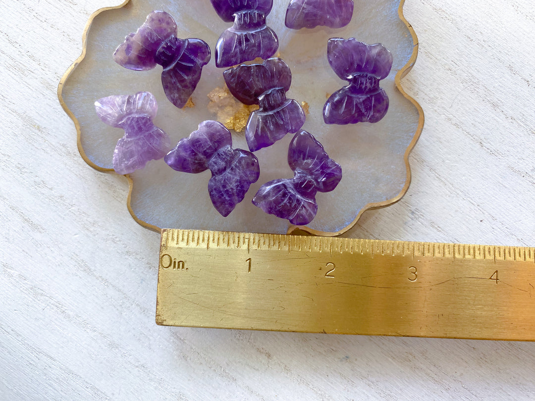 Amethyst Mini Butterfly Carving